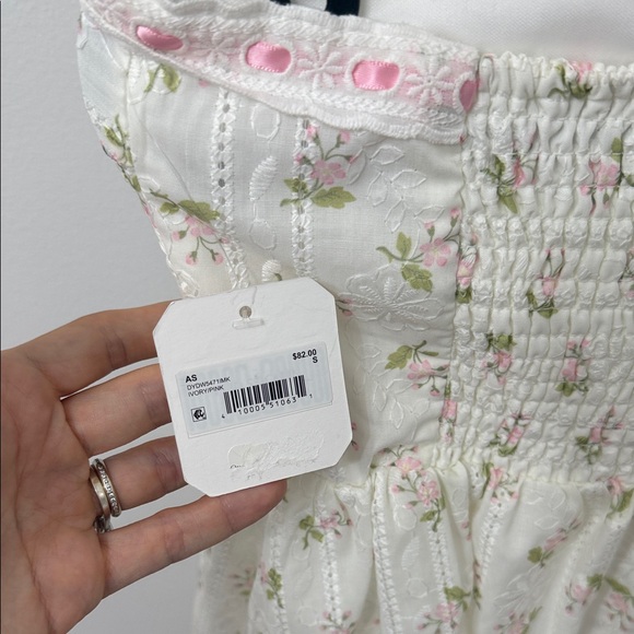 Altar'd State Strapless White Floral Dress - Picture 7 of 7